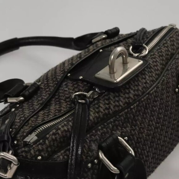 Chloe Paddington Hand Bag Canvas Gray Silver Auth - Picture 3 of 12